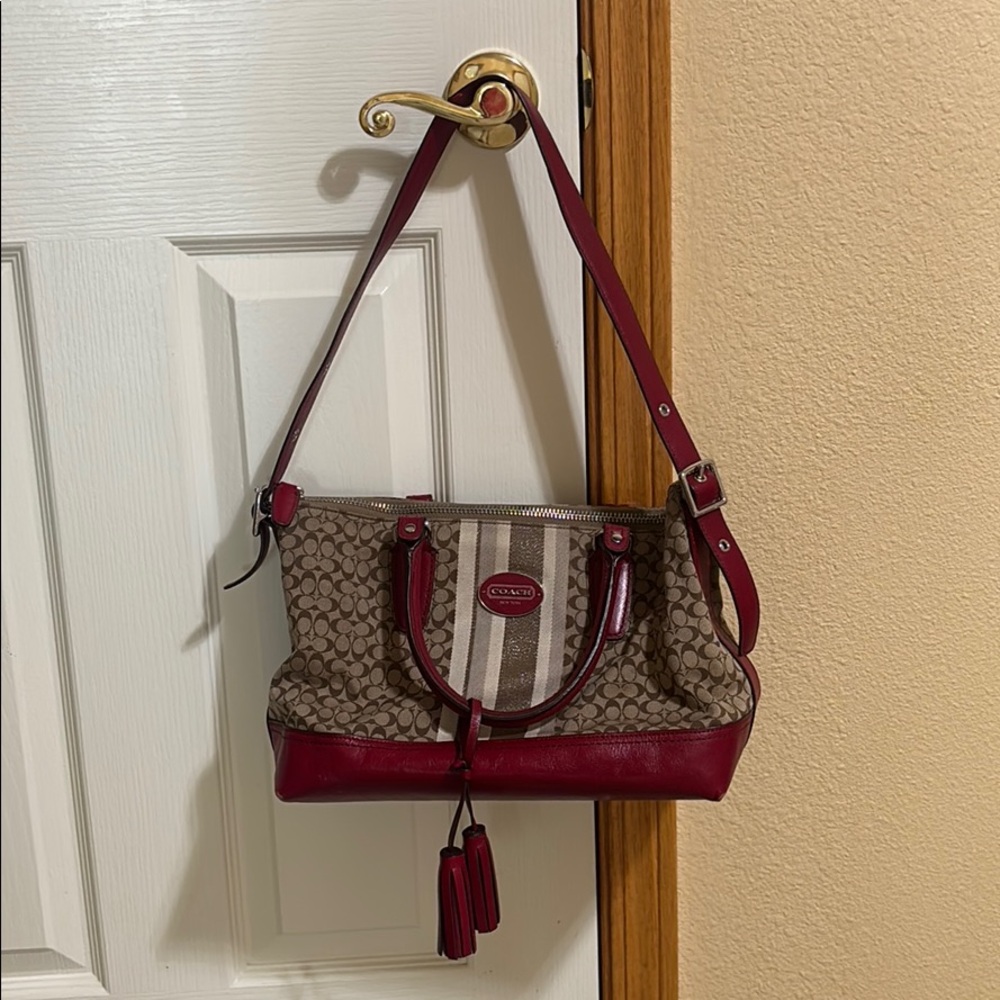 Coach Signature Canvas Satchel